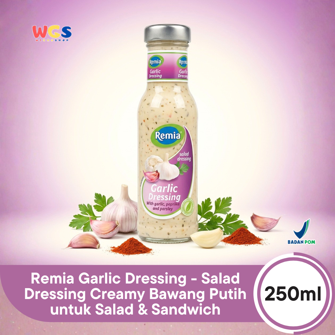 Remia Garlic Dressing 250ml - Salad Dressing Creamy Bawang Putih untuk Salad & Sandwich