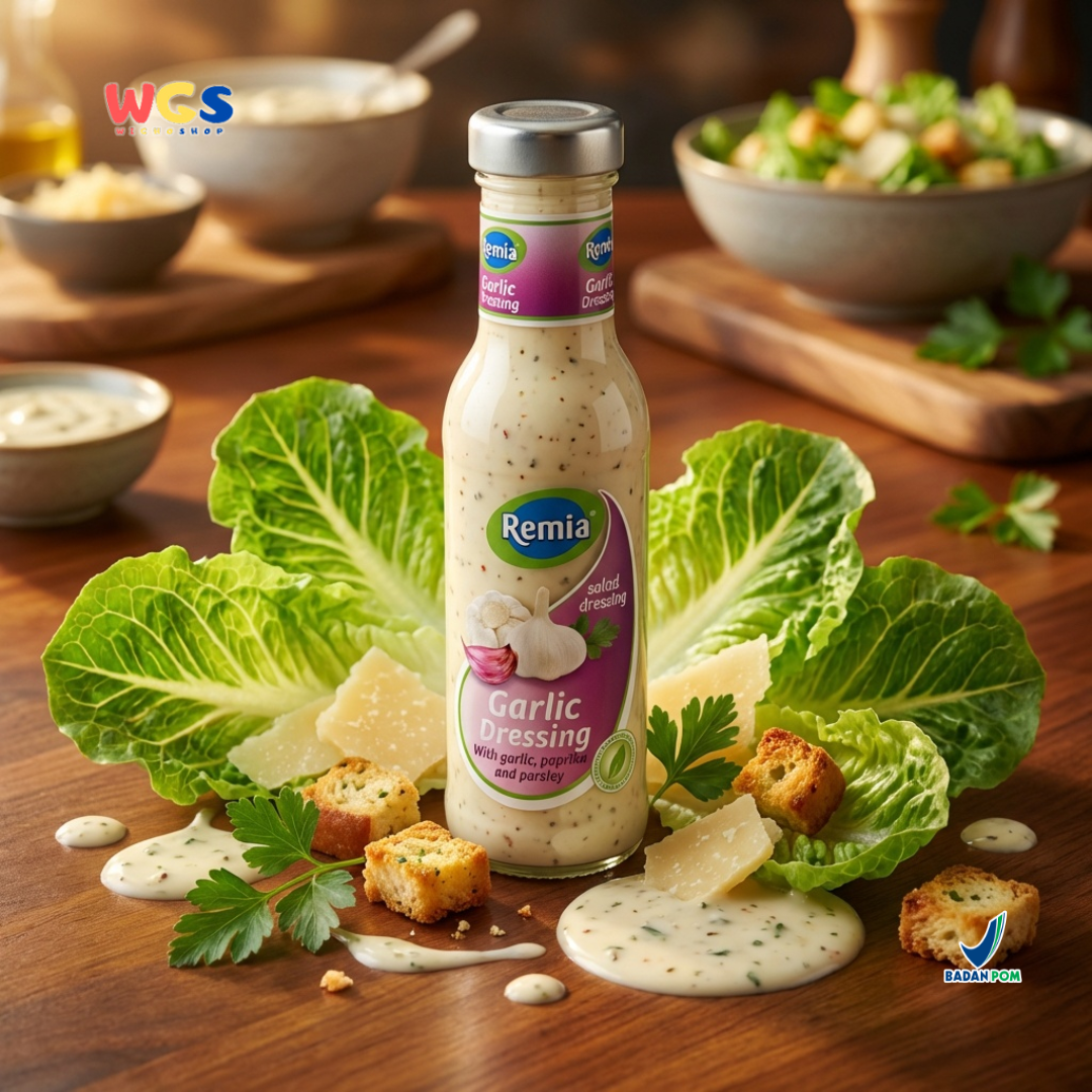 Remia Garlic Dressing 250ml - Salad Dressing Creamy Bawang Putih untuk Salad & Sandwich