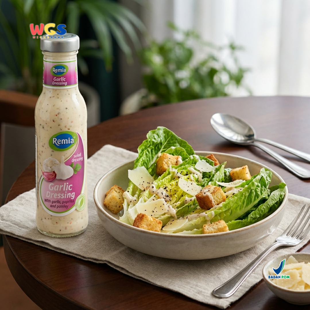 Remia Garlic Dressing 250ml - Salad Dressing Creamy Bawang Putih untuk Salad & Sandwich