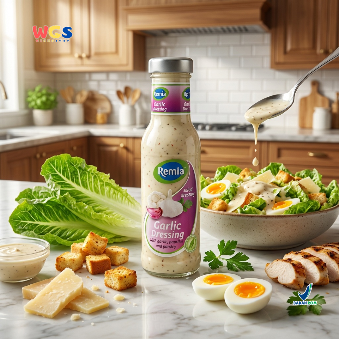 Remia Garlic Dressing 250ml - Salad Dressing Creamy Bawang Putih untuk Salad & Sandwich