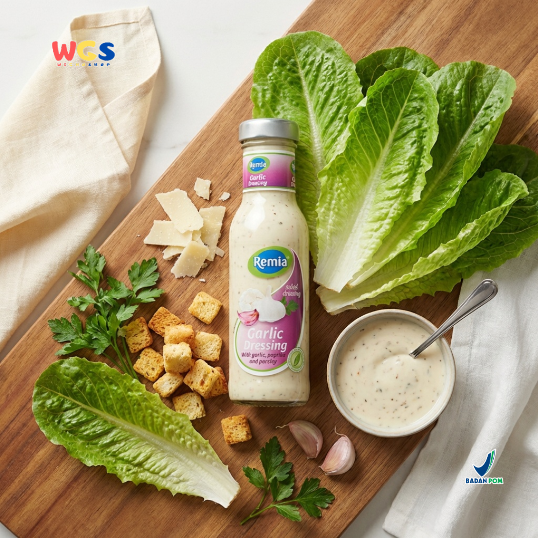 Remia Garlic Dressing 250ml - Salad Dressing Creamy Bawang Putih untuk Salad & Sandwich