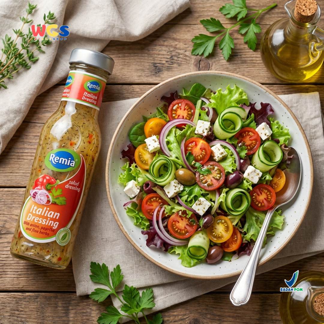 Remia Italian Dressing 250ml – Salad Dressing with Authentic Flavor &amp; Selected Spices