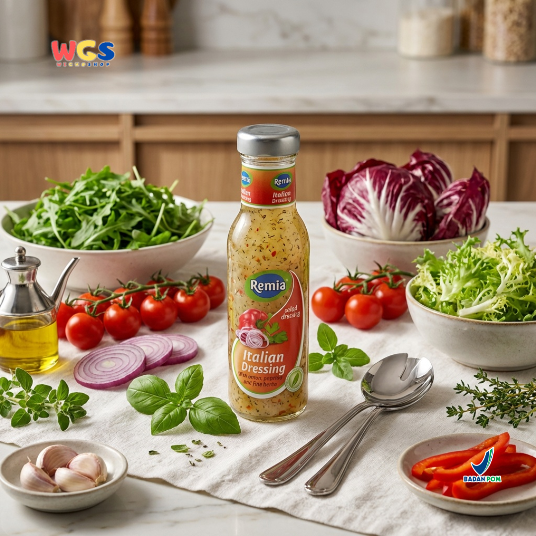 Remia Italian Dressing 250ml – Salad Dressing with Authentic Flavor &amp; Selected Spices