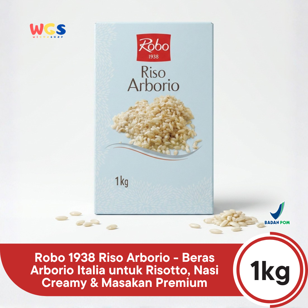 Robo 1938 Riso Arborio 1kg - Beras Arborio Italia untuk Risotto, Nasi Creamy & Masakan Premium