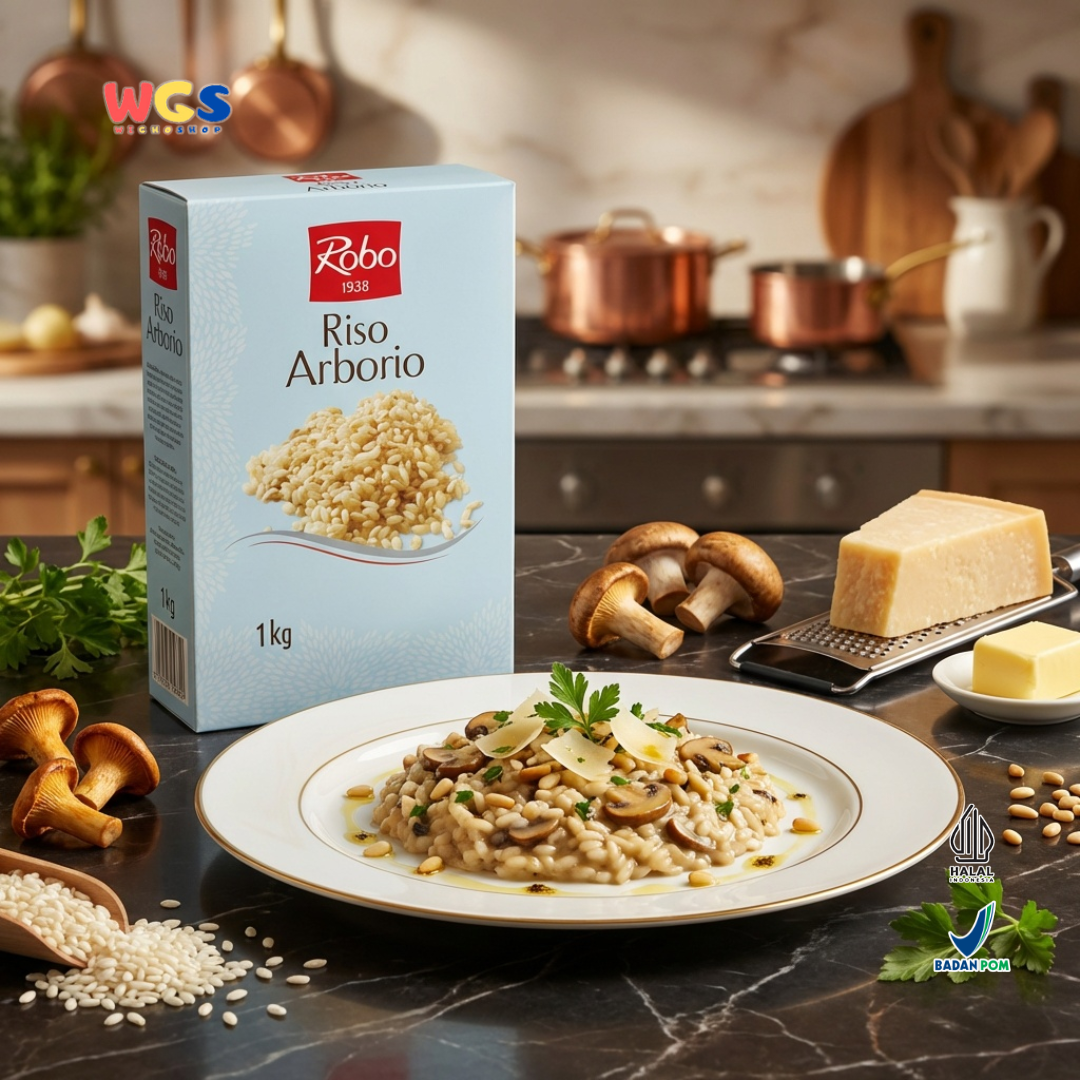 Robo 1938 Riso Arborio 1kg - Beras Arborio Italia untuk Risotto, Nasi Creamy & Masakan Premium