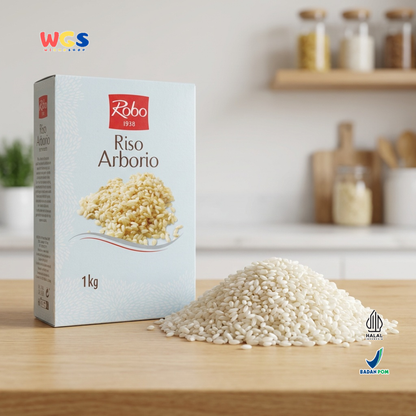 Robo 1938 Riso Arborio 1kg - Beras Arborio Italia untuk Risotto, Nasi Creamy & Masakan Premium