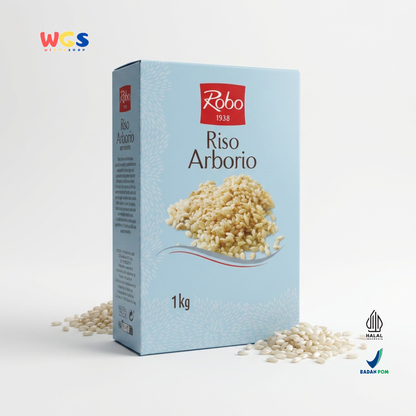 Robo 1938 Riso Arborio 1kg - Beras Arborio Italia untuk Risotto, Nasi Creamy & Masakan Premium