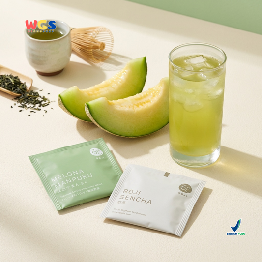 Roji Melona Manpuku Japanese Sencha with Honey Melon - Teh Hijau Jepang Aroma Melon