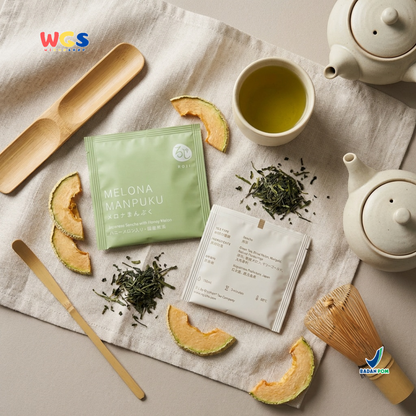 Roji Melona Manpuku Japanese Sencha with Honey Melon - Teh Hijau Jepang Aroma Melon