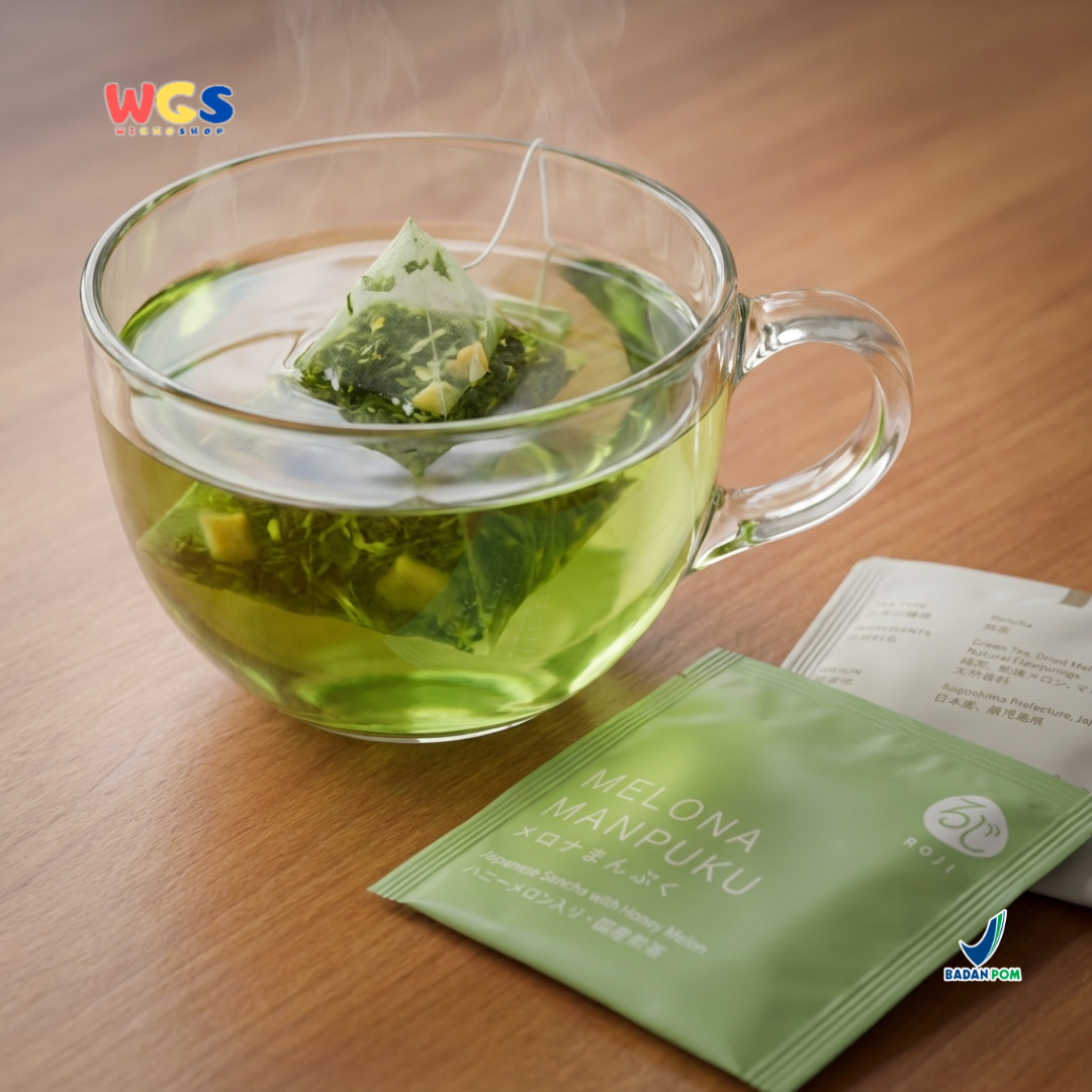 Roji Melona Manpuku Japanese Sencha with Honey Melon - Teh Hijau Jepang Aroma Melon