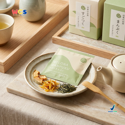 Roji Melona Manpuku Japanese Sencha with Honey Melon - Teh Hijau Jepang Aroma Melon