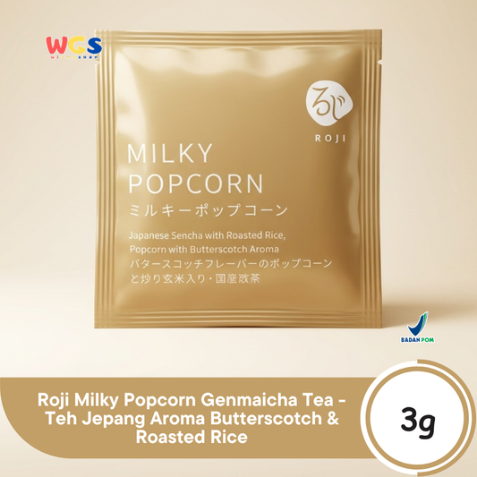Roji Milky Popcorn Genmaicha Tea - Teh Jepang Aroma Butterscotch & Roasted Rice