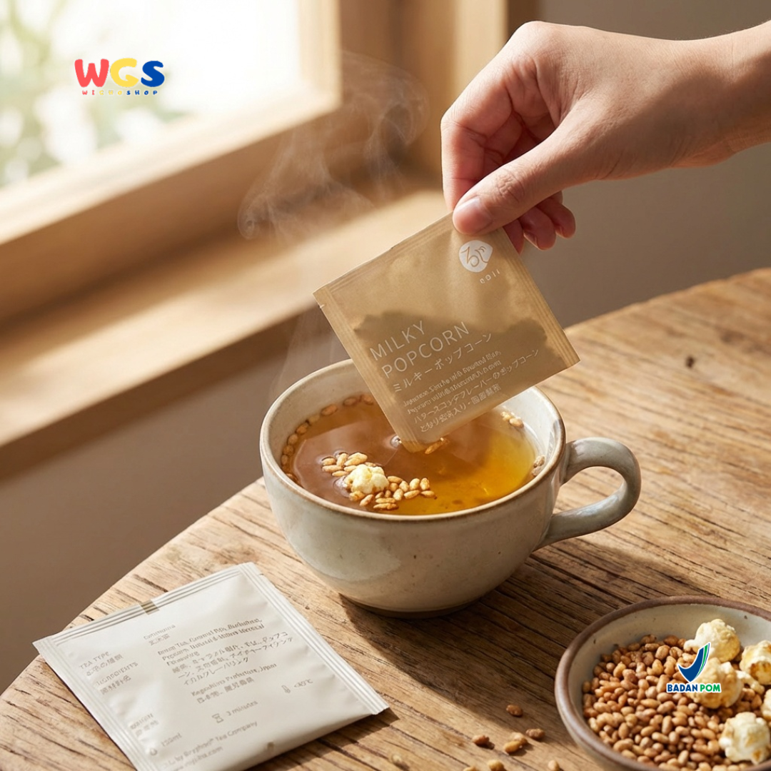 Roji Milky Popcorn Genmaicha Tea - Teh Jepang Aroma Butterscotch & Roasted Rice