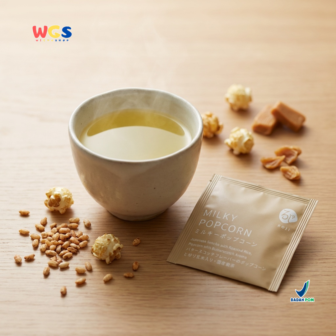 Roji Milky Popcorn Genmaicha Tea - Teh Jepang Aroma Butterscotch & Roasted Rice