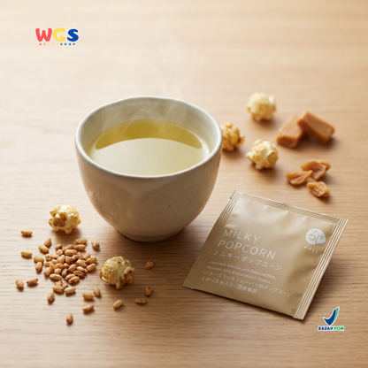 Roji Milky Popcorn Genmaicha Tea - Teh Jepang Aroma Butterscotch & Roasted Rice