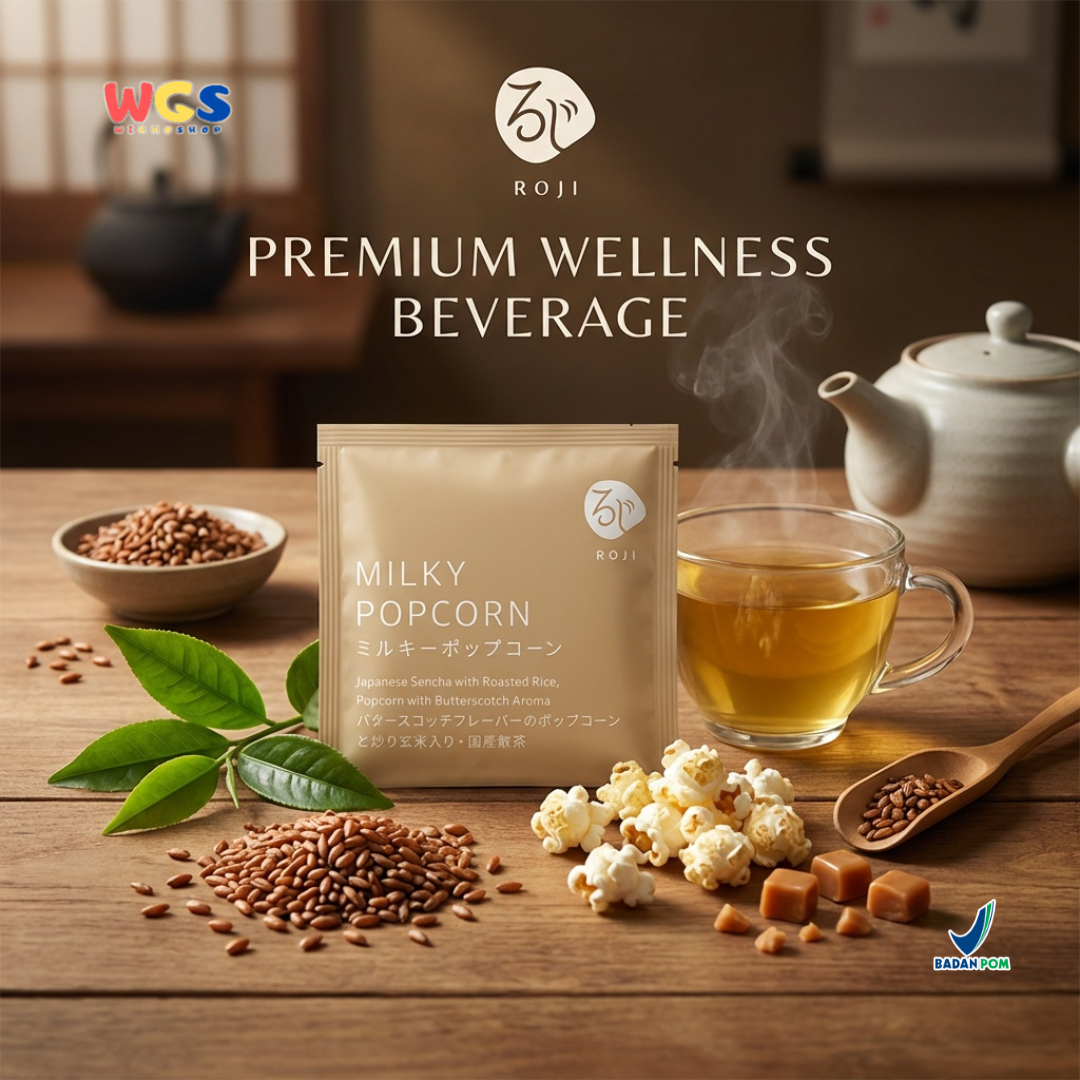 Roji Milky Popcorn Genmaicha Tea - Teh Jepang Aroma Butterscotch & Roasted Rice