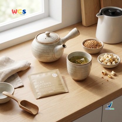 Roji Milky Popcorn Genmaicha Tea - Teh Jepang Aroma Butterscotch & Roasted Rice