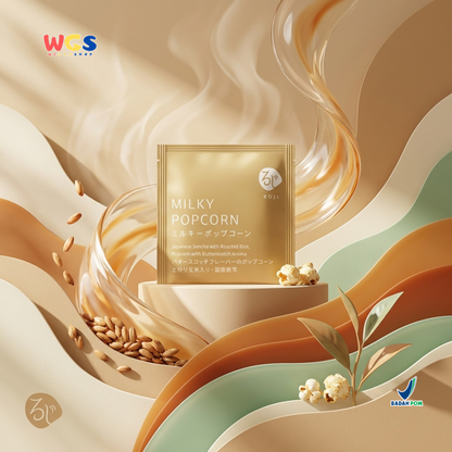 Roji Milky Popcorn Genmaicha Tea - Teh Jepang Aroma Butterscotch & Roasted Rice
