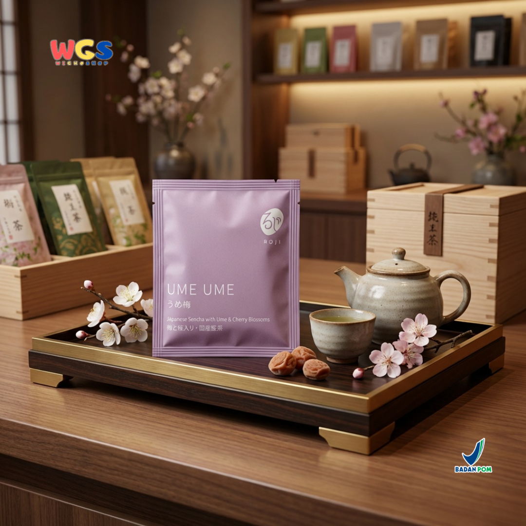 Roji Ume Ume Japanese Sencha with Ume & Cherry Blossoms - Teh Hijau Jepang Aroma Sakura