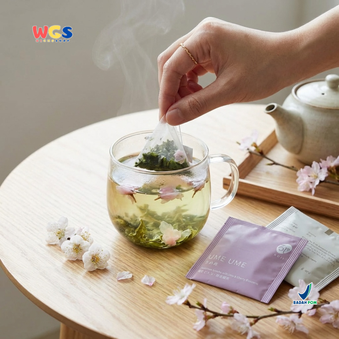 Roji Ume Ume Japanese Sencha with Ume & Cherry Blossoms - Teh Hijau Jepang Aroma Sakura