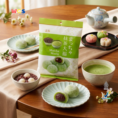 Royal Family Matcha Mochi 120g - Mochi Matcha Isi Pasta Kacang Merah Snack Taiwan Halal