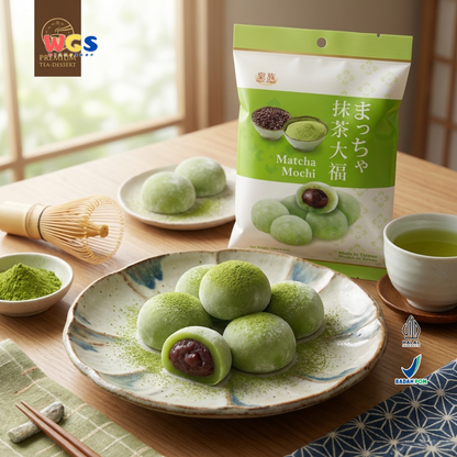 Royal Family Matcha Mochi 120g - Mochi Matcha Isi Pasta Kacang Merah Snack Taiwan Halal