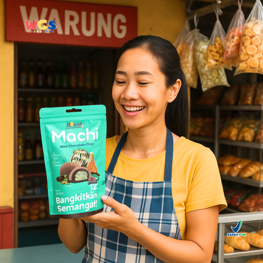 Royal Family Mochi Mint Chocolate Chip 12 pcs (180g) – Mochi Lacto Vegetarian Rasa Cokelat Mint Segar