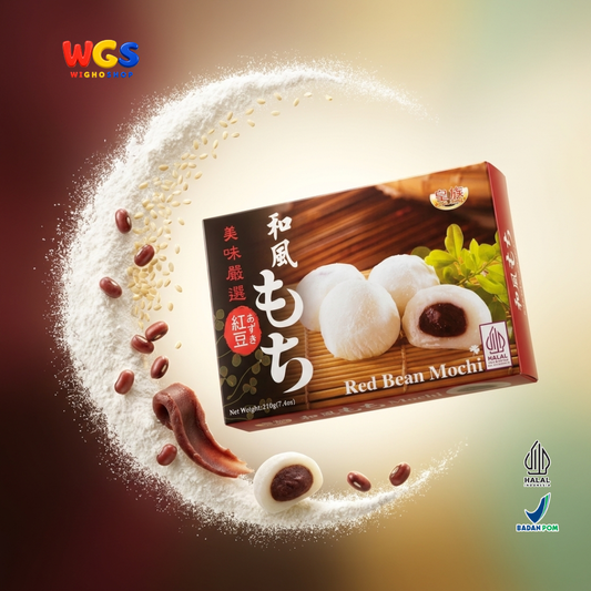 Royal Family Red Bean Mochi 210g - Kue Mochi Isi Pasta Kacang Merah 6 Pieces Camilan Manis Taiwan Halal