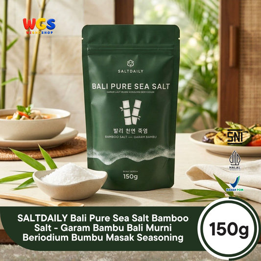 SALTDAILY Bali Pure Sea Salt Bamboo Salt 150g - Garam Bambu Bali Murni Beriodium Bumbu Masak Seasoning