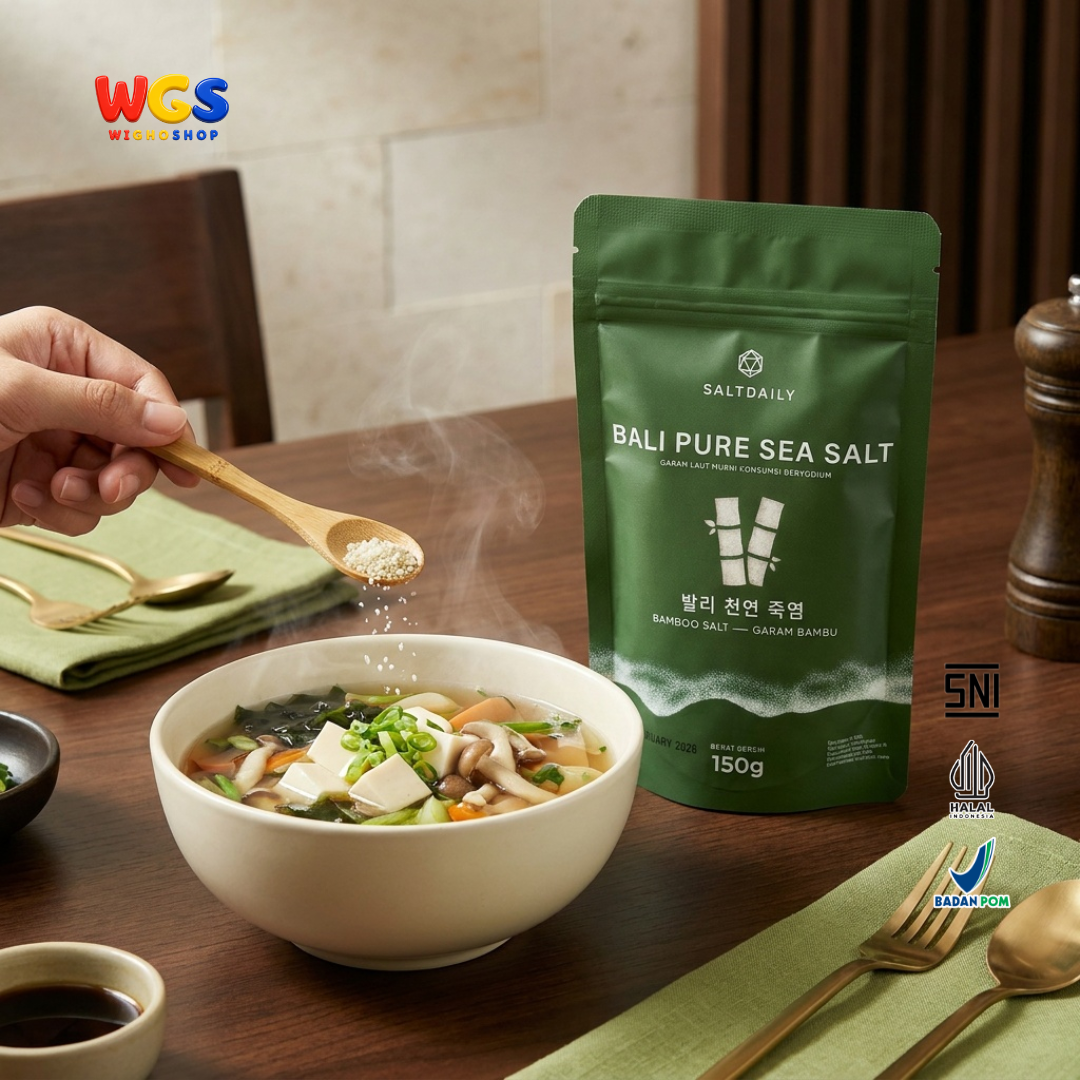 SALTDAILY Bali Pure Sea Salt Bamboo Salt 150g - Garam Bambu Bali Murni Beriodium Bumbu Masak Seasoning