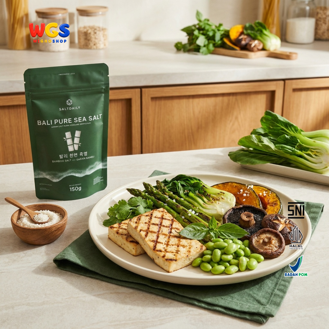SALTDAILY Bali Pure Sea Salt Bamboo Salt 150g - Garam Bambu Bali Murni Beriodium Bumbu Masak Seasoning