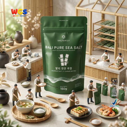SALTDAILY Bali Pure Sea Salt Bamboo Salt 150g - Garam Bambu Bali Murni Beriodium Bumbu Masak Seasoning