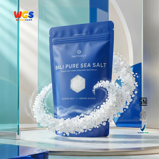 SALTDAILY Bali Pure Sea Salt Coarse Salt 300g - Garam Laut Bali Murni Kasar Beriodium Bumbu Masak Marinasi