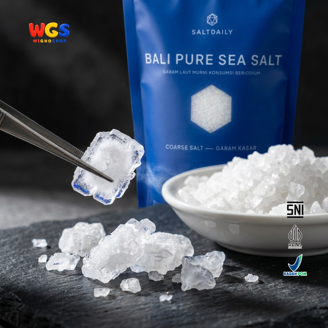 SALTDAILY Bali Pure Sea Salt Coarse Salt 300g - Garam Laut Bali Murni Kasar Beriodium Bumbu Masak Marinasi