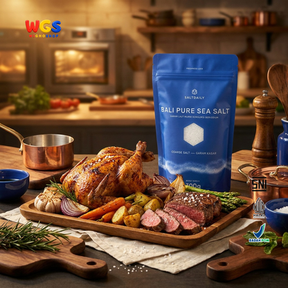 SALTDAILY Bali Pure Sea Salt Coarse Salt 300g - Garam Laut Bali Murni Kasar Beriodium Bumbu Masak Marinasi