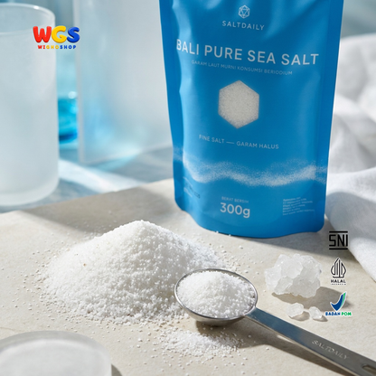 SALTDAILY Bali Pure Sea Salt Fine Salt 300g - Garam Laut Bali Murni Halus Beriodium Bumbu Dapur Seasoning Masakan