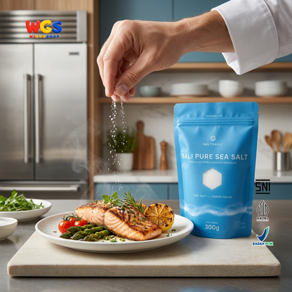 SALTDAILY Bali Pure Sea Salt Fine Salt 300g - Garam Laut Bali Murni Halus Beriodium Bumbu Dapur Seasoning Masakan