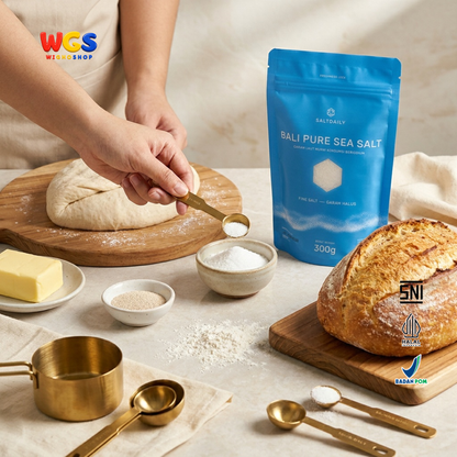 SALTDAILY Bali Pure Sea Salt Fine Salt 300g - Garam Laut Bali Murni Halus Beriodium Bumbu Dapur Seasoning Masakan