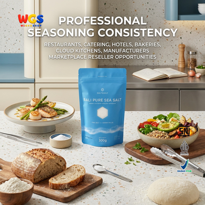 SALTDAILY Bali Pure Sea Salt Fine Salt 300g - Garam Laut Bali Murni Halus Beriodium Bumbu Dapur Seasoning Masakan