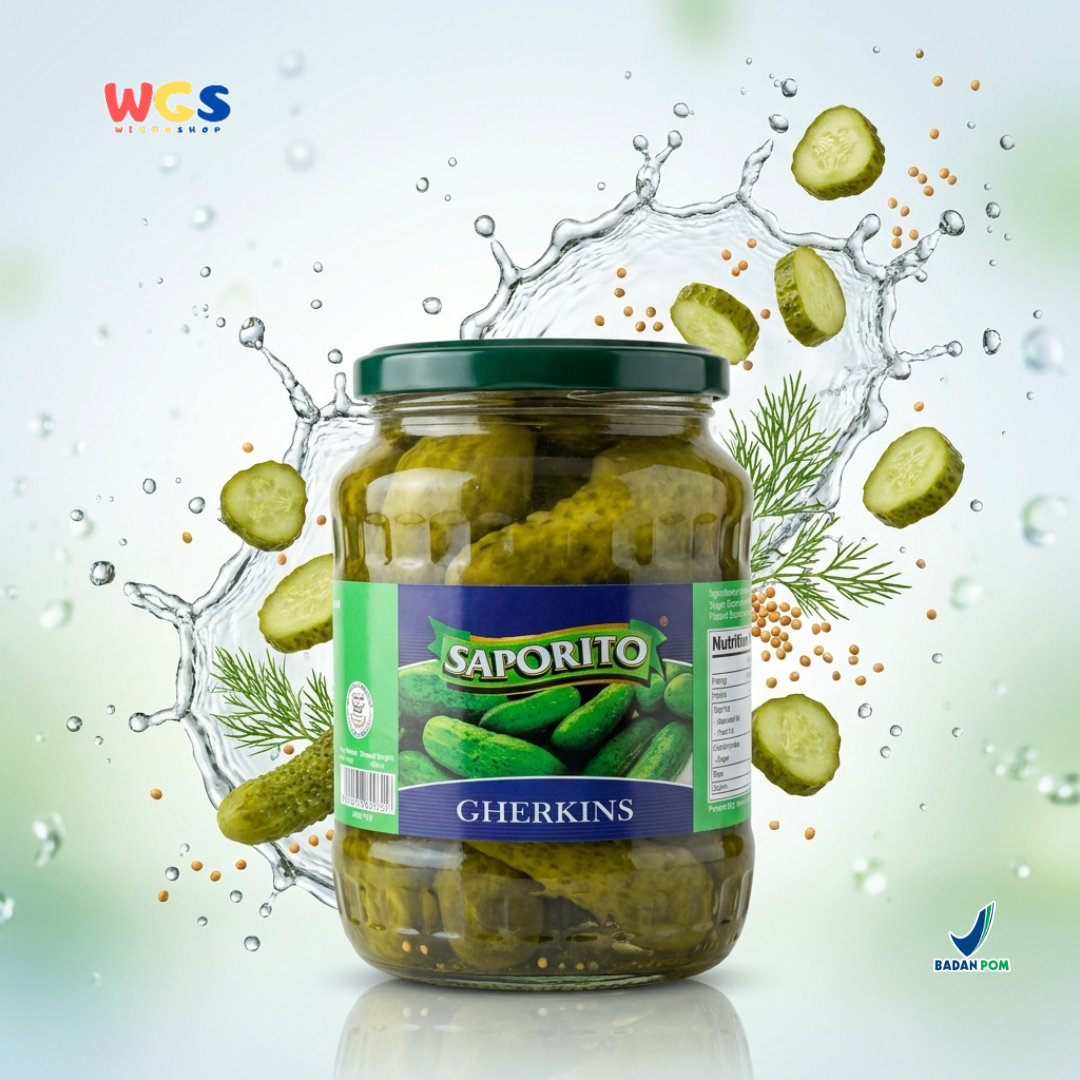 Saporito Gherkins - Pickled Cucumber - 670 gr
