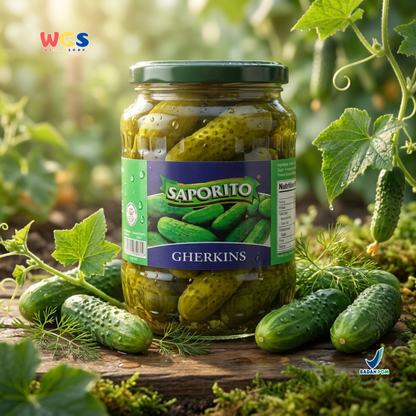Saporito Gherkins - Pickled Cucumber - 670 gr