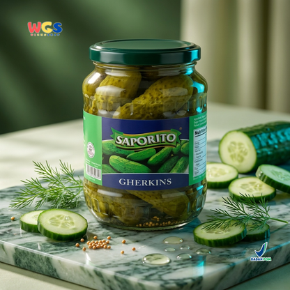 Saporito Gherkins - Pickled Cucumber - 670 gr