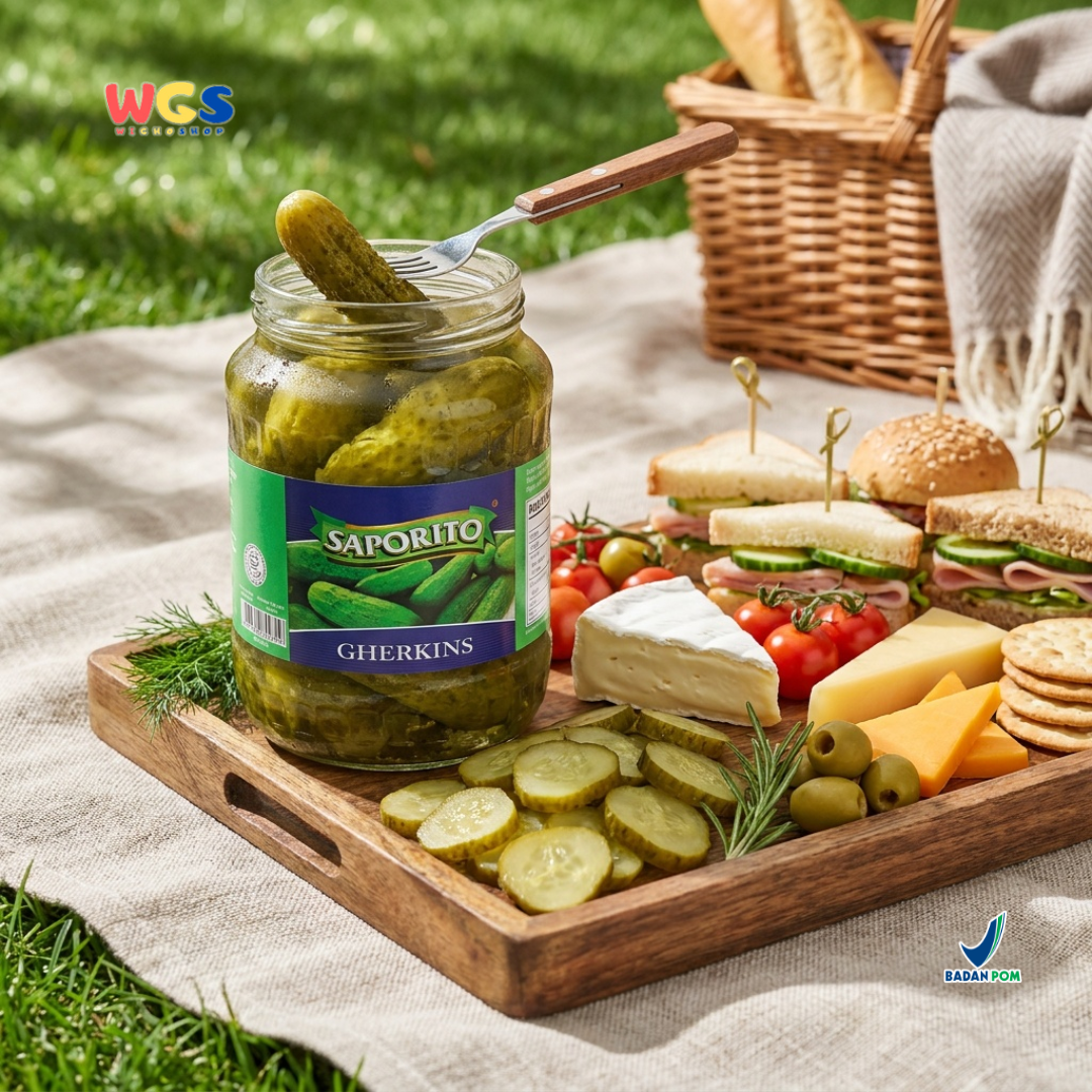 Saporito Gherkins - Pickled Cucumber - 670 gr