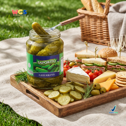Saporito Gherkins - Pickled Cucumber - 670 gr