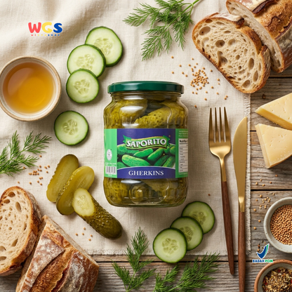 Saporito Gherkins - Pickled Cucumber - 670 gr