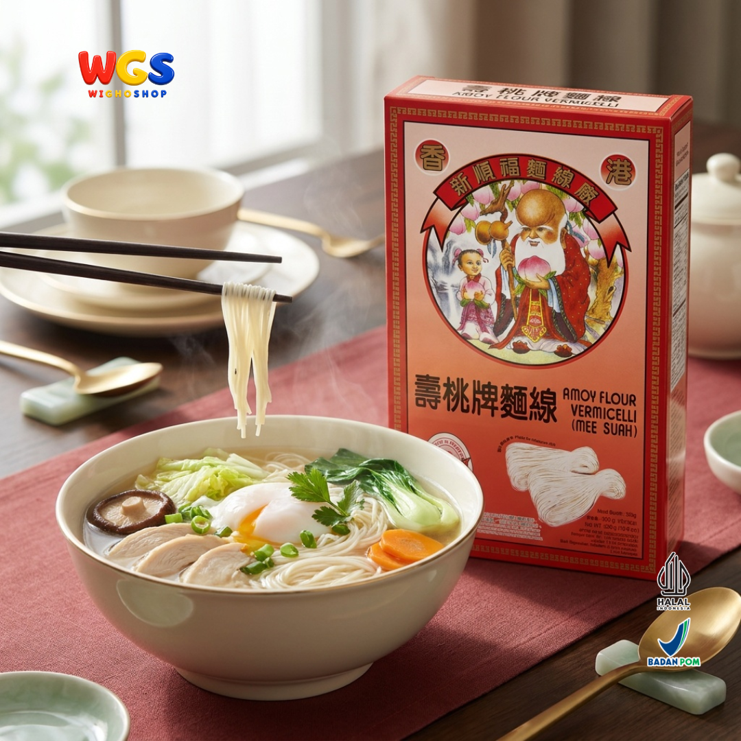 Sau Tao Misoa Misua Mee Suah 300g - Amoy Flour Vermicelli Mie Sua Tepung Gandum Halal untuk Sup Kuah Hot Pot