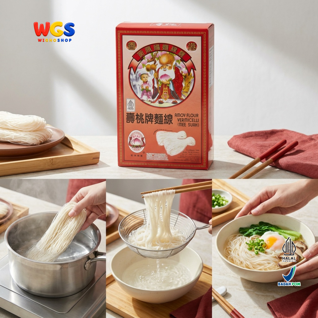 Sau Tao Misoa Misua Mee Suah 300g - Amoy Flour Vermicelli Mie Sua Tepung Gandum Halal untuk Sup Kuah Hot Pot