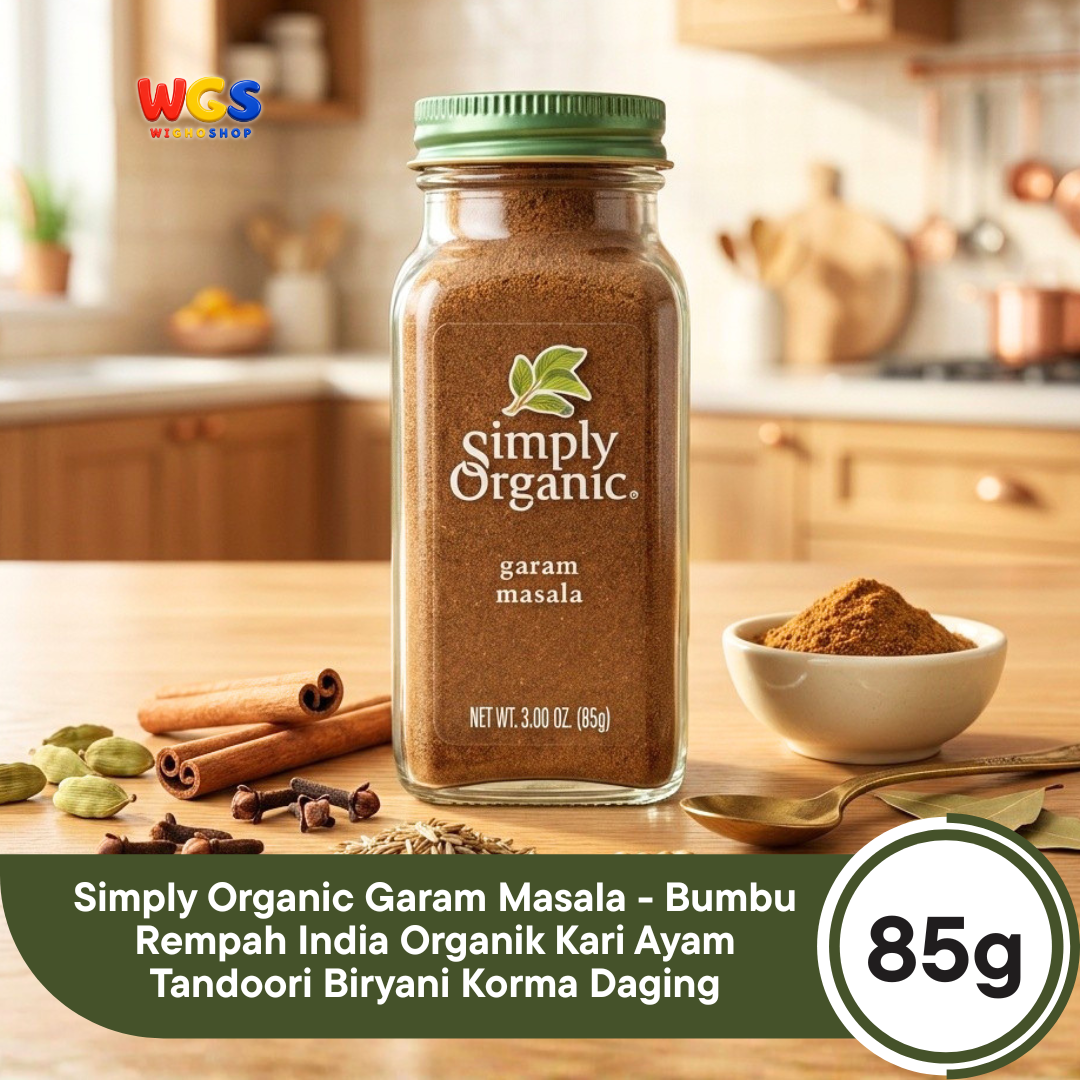 Simply Organic Garam Masala 85g - Bumbu Rempah India Organik Kari Ayam Tandoori Biryani Korma Daging
