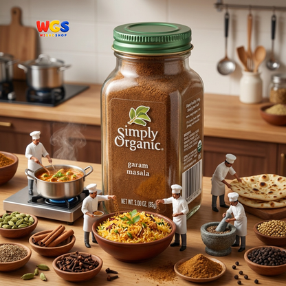 Simply Organic Garam Masala 85g - Bumbu Rempah India Organik Kari Ayam Tandoori Biryani Korma Daging
