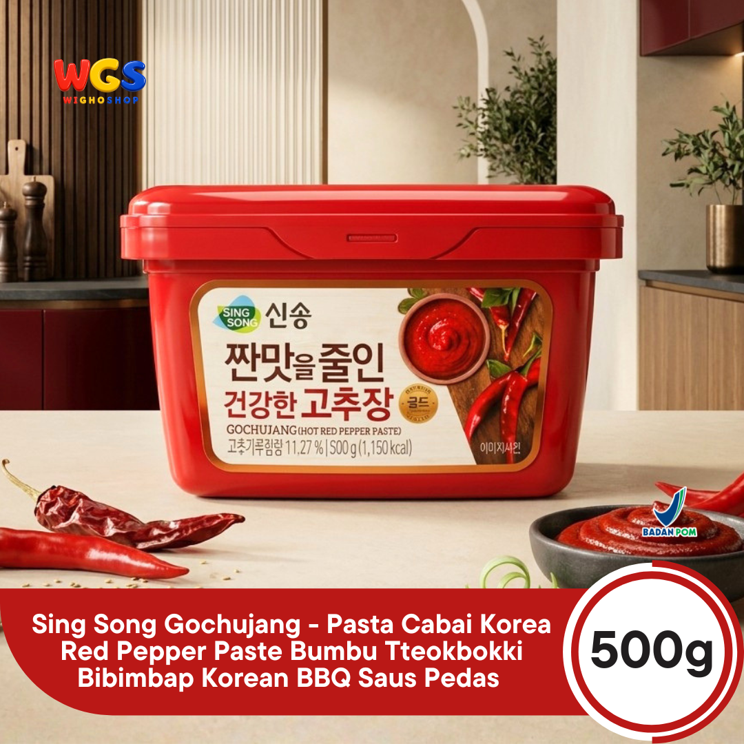 Sing Song Gochujang 500g - Pasta Cabai Korea Red Pepper Paste Bumbu Tteokbokki Bibimbap Korean BBQ Saus Pedas